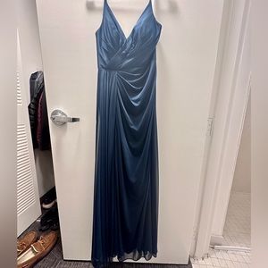 Azazie Bridesmaid Dress Maxi Dress Navy Blue size A6